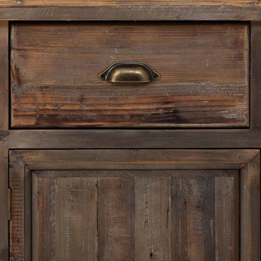 Credenza in legno con 4 cassetti e 4 ante 180x45x86