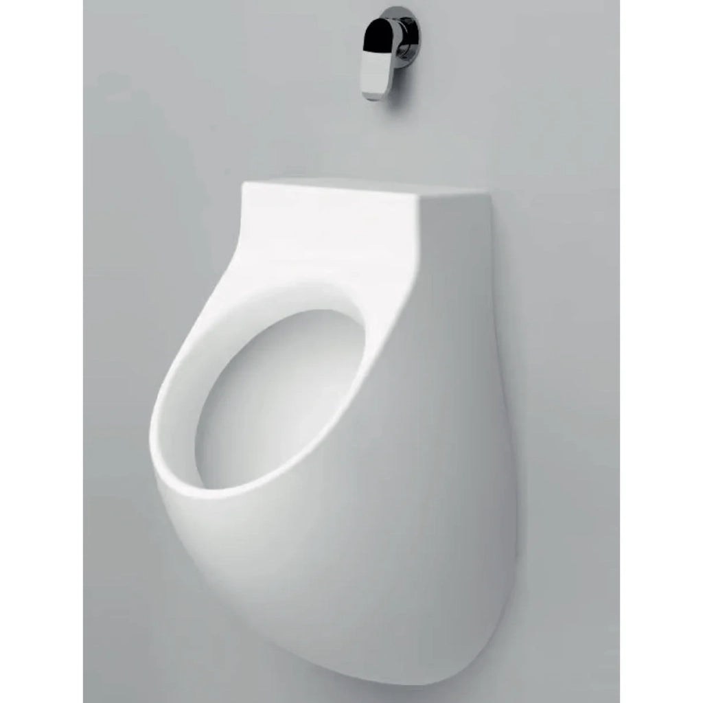 Orinatoio Sospeso Con Scarico a Parete Azzurra Ceramica "Nuvola" Bianco Lucido