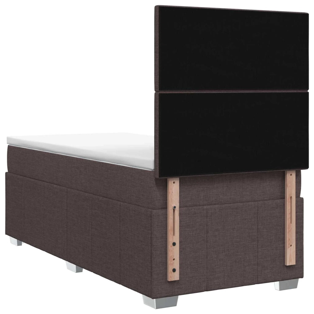 Letto box spring con materasso Marrone Scuro 90 x 200 cm 3454053