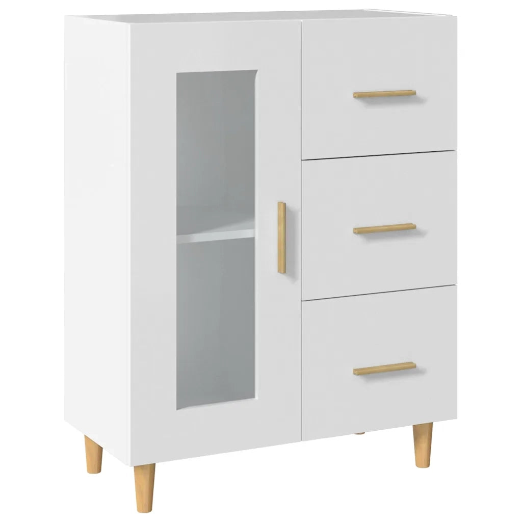 Credenza Bianca 69,5x34x90 cm in Legno Multistrato 812204