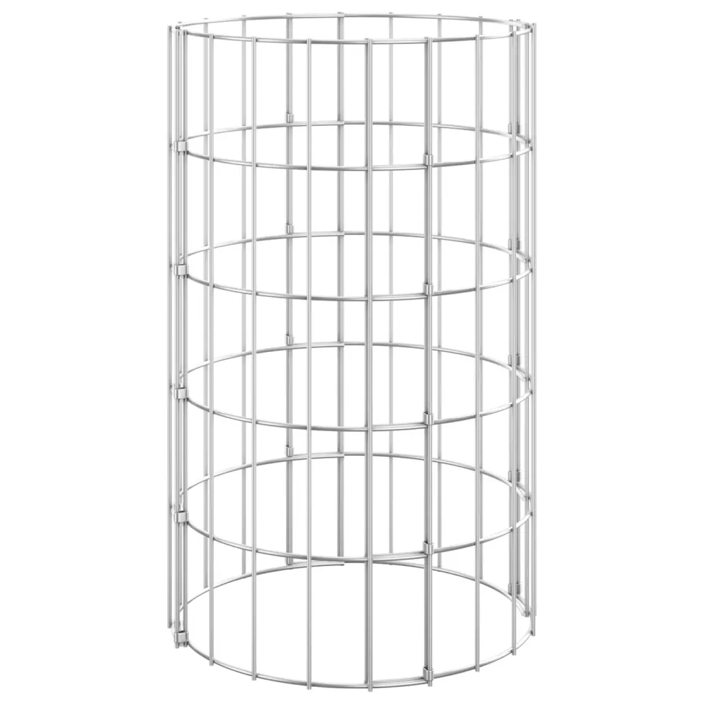 Fioriere Gabbione Circolare 3 pz in Acciaio Zincato Ø30x50 cm 152019