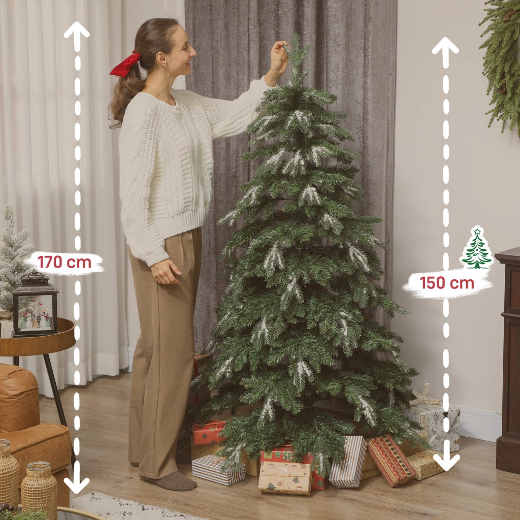 Albero di Natale Artificiale ¨C Zephmum ¨C 150 cm Effetto Neve Pieghevole
