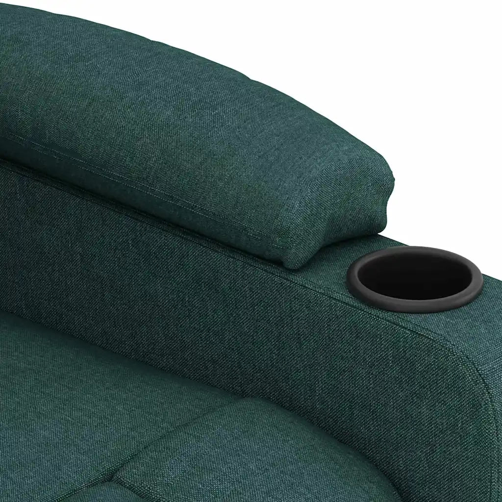 Divano Sedia-Poltrona Massaggiante Verde Scuro in Tessuto 284383
