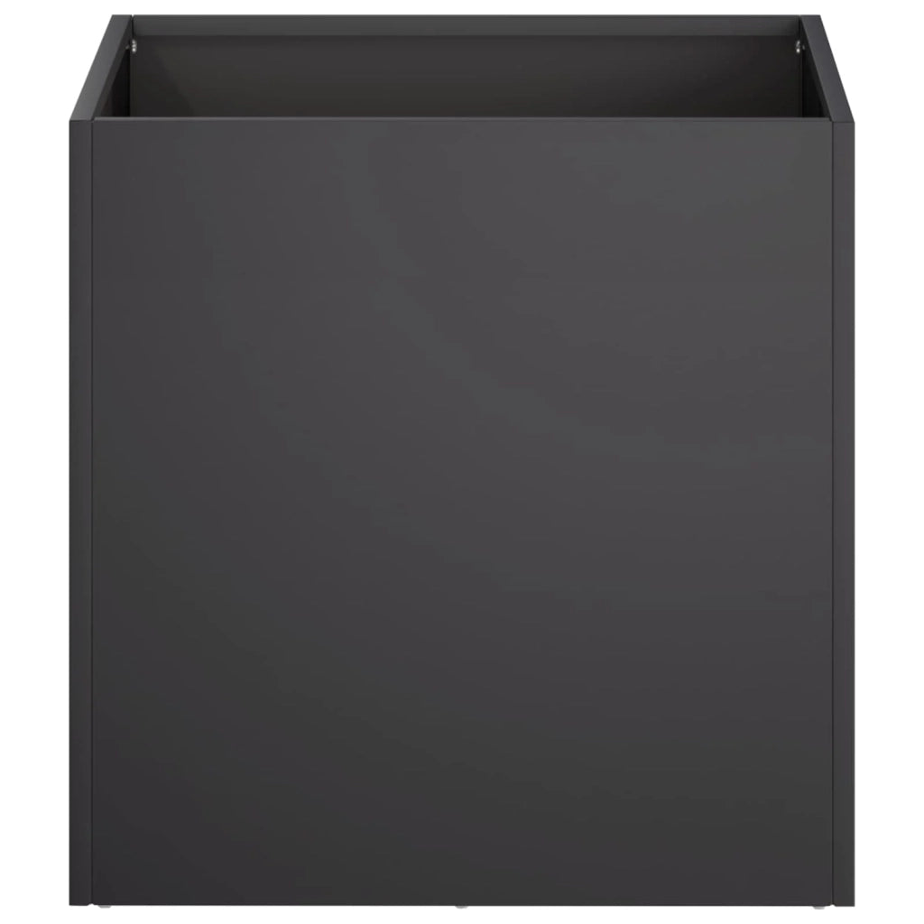 Vaso da giardino Nero 25 x 25 x 25 cm Acciaio laminato a freddo 8004938