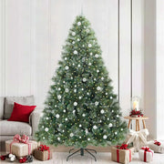 Albero di Natale artificiale con 300 LED Verde 240 cm PE e PVC