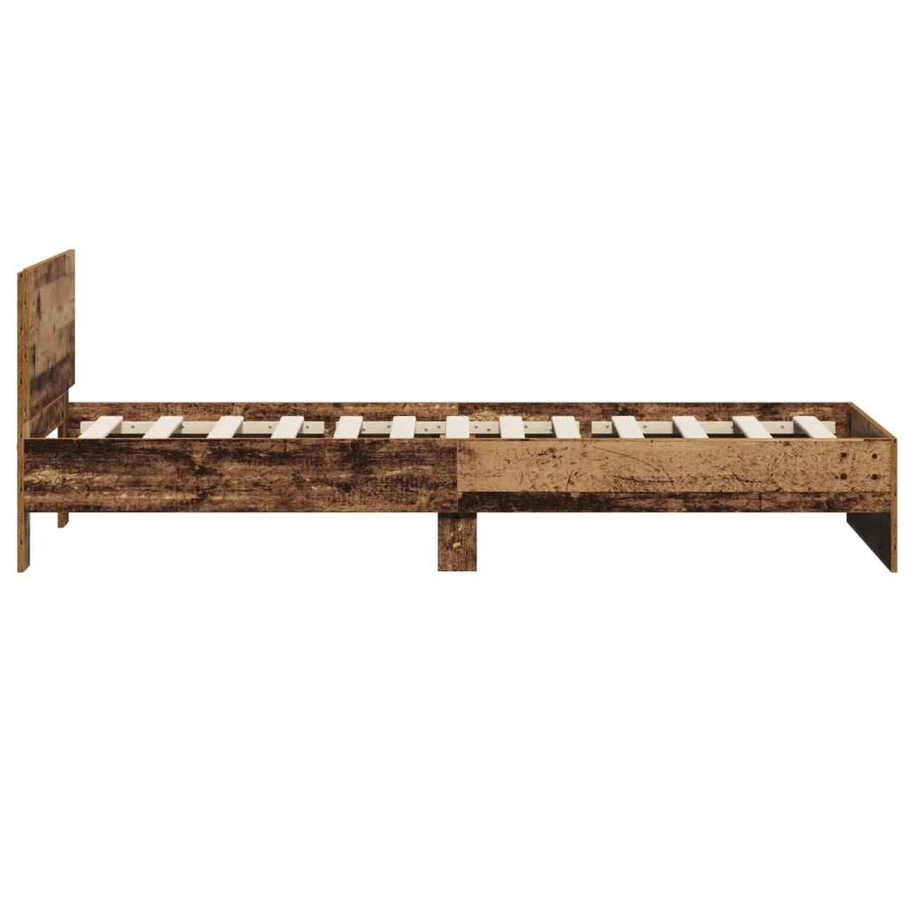 Struttura letto con testata Legno antico 80 x 200 cm 8009018