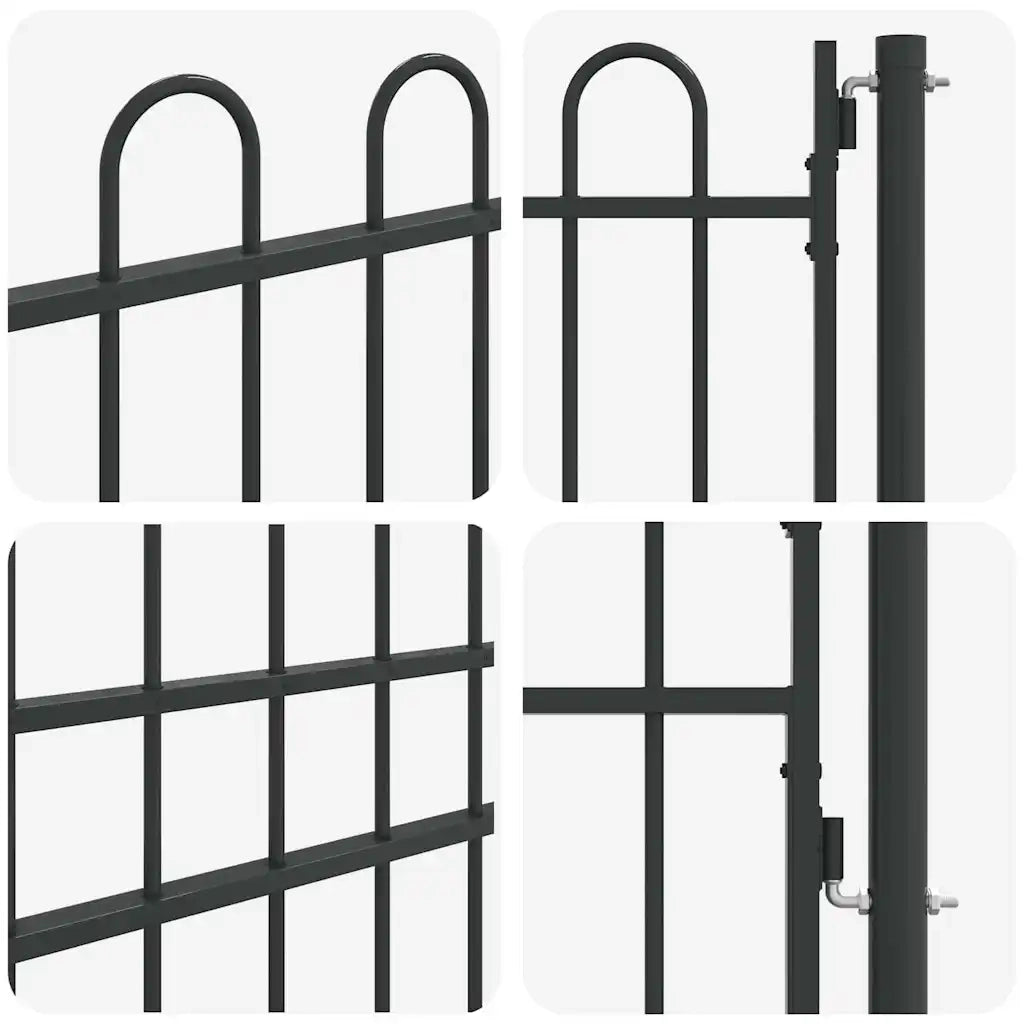 vidaXL Cancello per recinzione Grigio 100 x 175 cm
