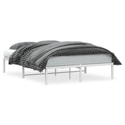 Letto matrimoniale | Letto per adulti | Giroletto in Metallo Bianco 135x190 cm