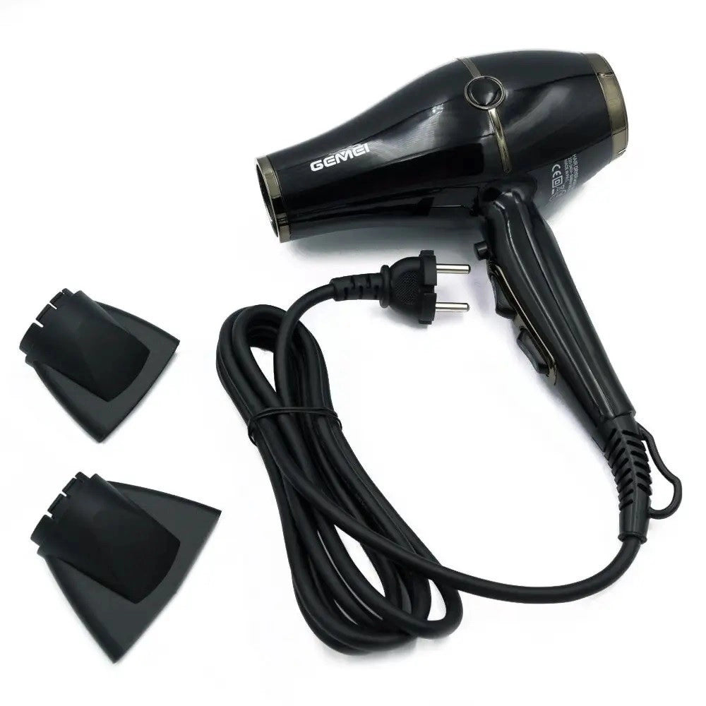 Trade Shop - Asciugacapelli Phon Professionale Motore Ac 2200 Watt 3 Velocità 2 Ugelli Gm-120 -