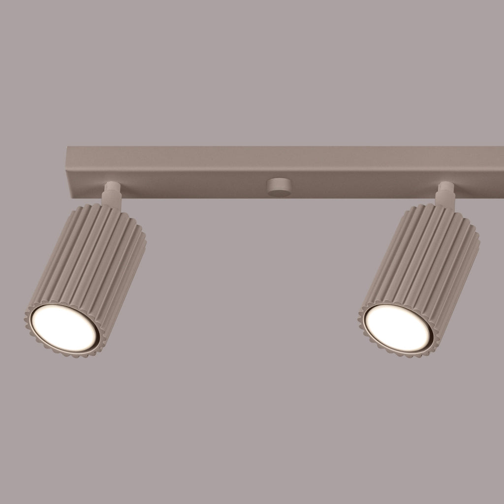 Plafoniera moderna taupe 81cm 4 spot GU10 GRAVIO Pure Lume