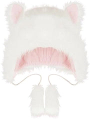 Cappello orsetto carino, cappello di peluche caldo per l'inverno, cappello divertente con cartoni animati, cappello carino per bambine, costume da festa per donne e ragazze