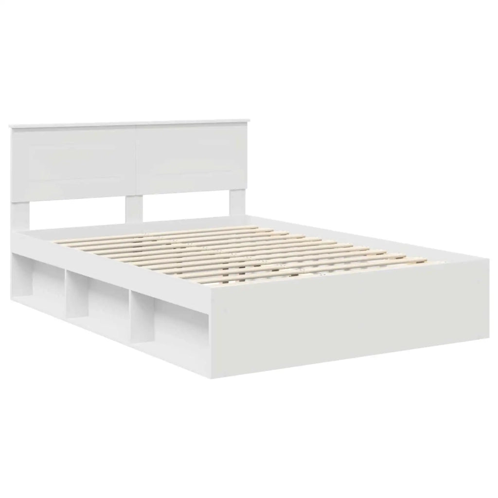 Struttura del letto Bianco 140 x 200 cm Legno multistrato