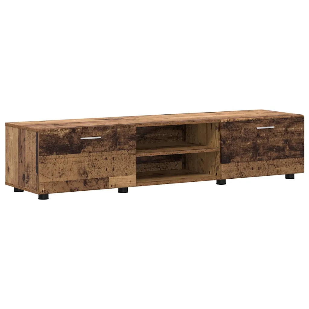 Set mobile TV con porta FLORIN Legno vecchio Legno multistrato
