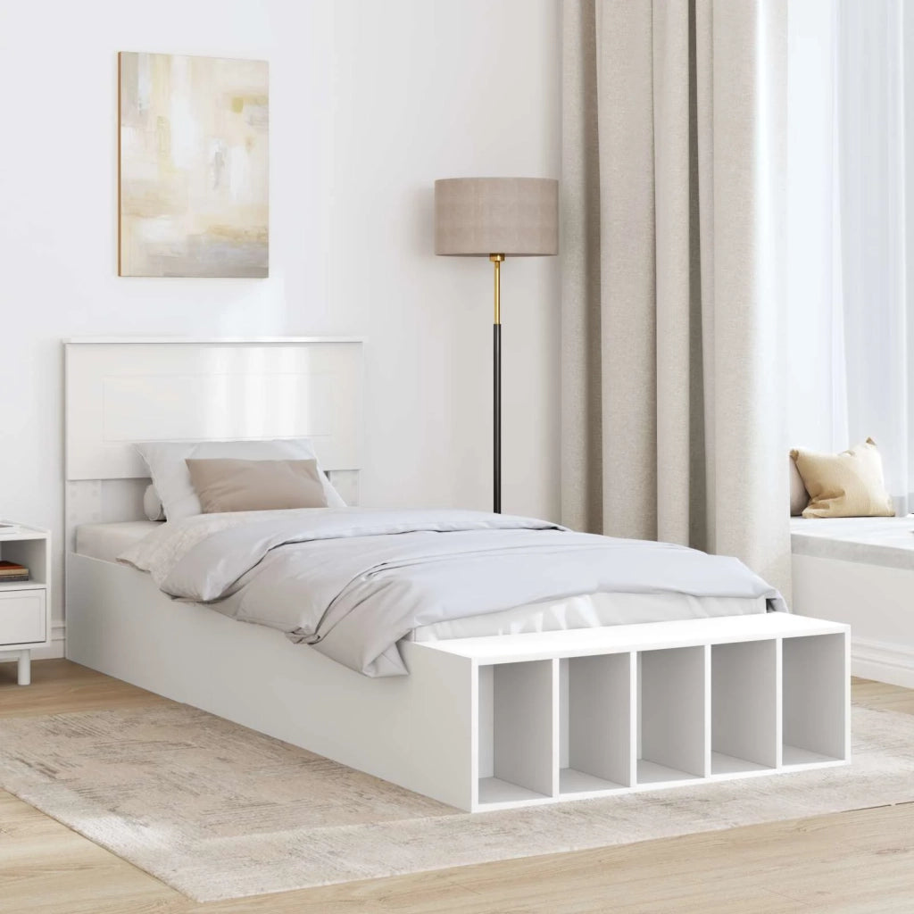 Struttura del letto Bianco 75 x 190 cm Legno multistrato