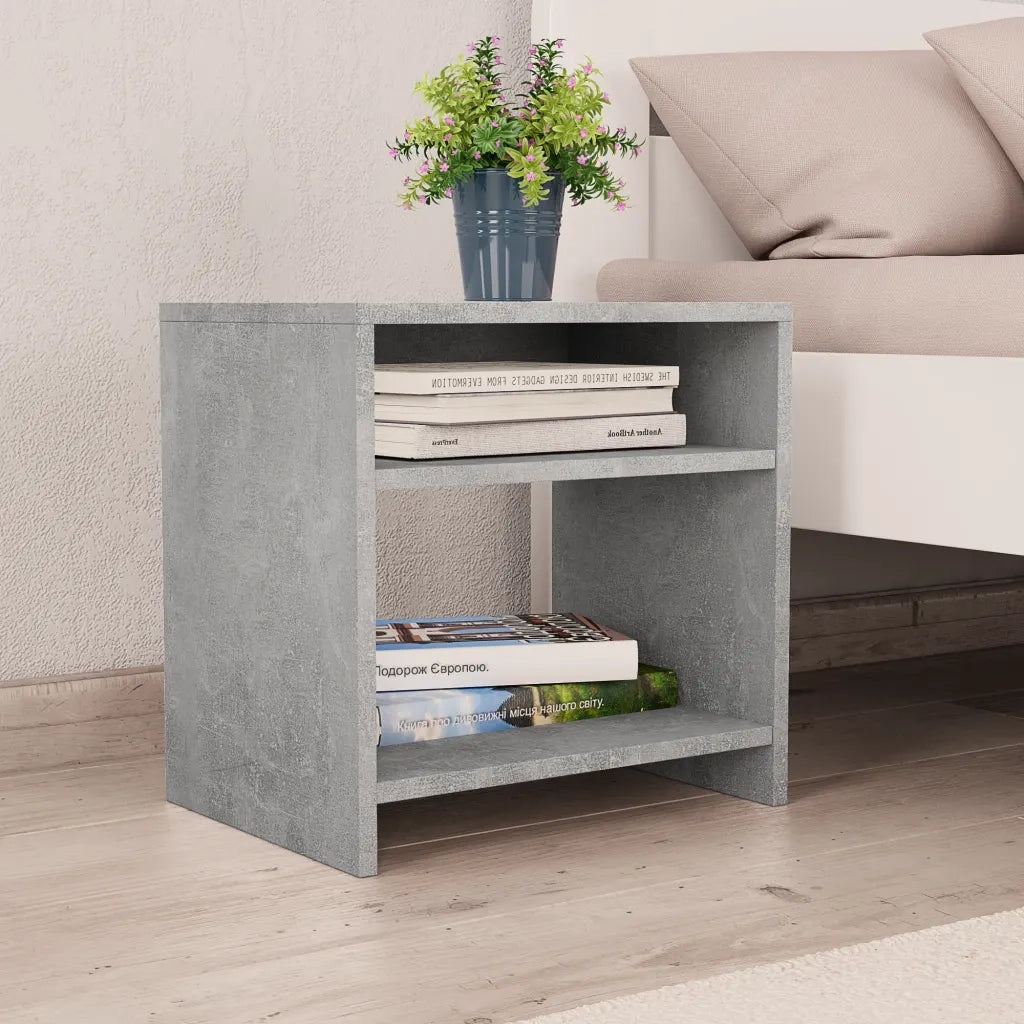Comodini 2 pz Grigio Calcestruzzo 40x30x40 cm in Truciolato  cod mxl 30822