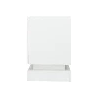 Mobile TV Moderno Lucido con Mensola, Ripiani in Vetro Regolabili e Cerniere Silenziose, 160x38.5x60 cm, Bianco