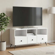 Mobile TV Bianco Lucido 102 x 34,5 x 50 cm Legno ingegnerizzato 895599