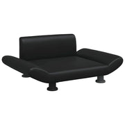 Cuccia per cani comoda cesta da divano 70 x 45 x 28 cm similpelle nera 02_0042810
