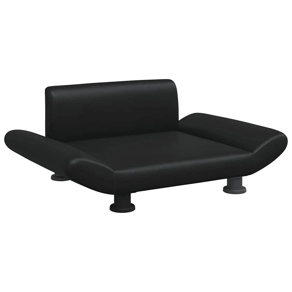 Cuccia per cani comoda cesta da divano 70 x 45 x 28 cm similpelle nera 02_0042810