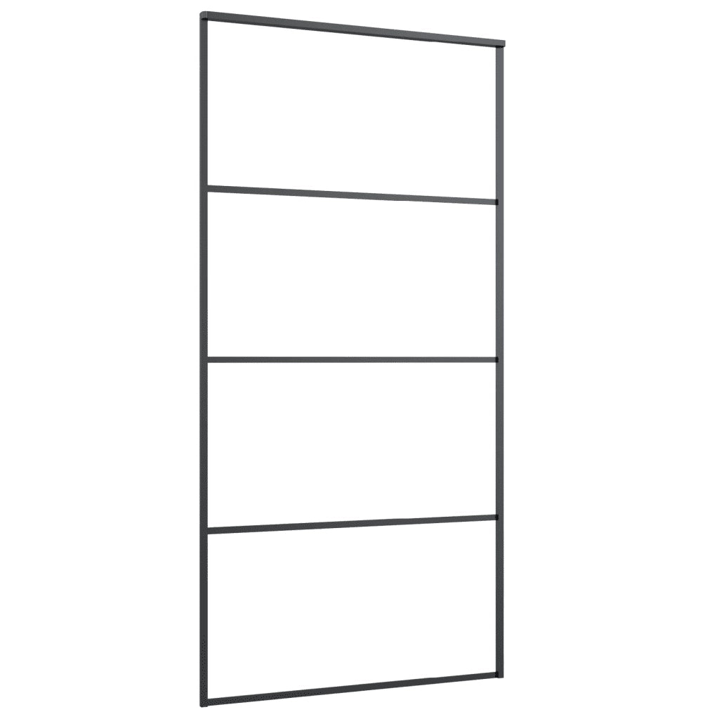 Porta Scorrevole con Ferramenta 102,5x205cm Vetro ESG Alluminio 3152149