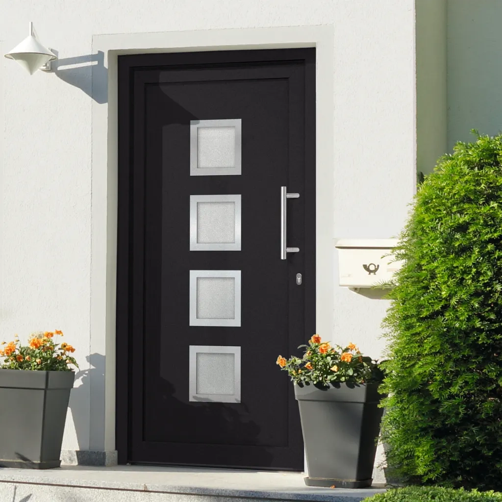 Porta di Ingresso Antracite 108x200 cm 279197