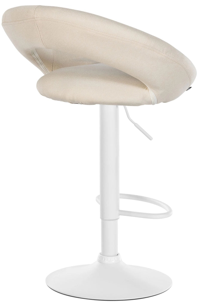 2er Set Barhocker Olinda Stoff weiЯ