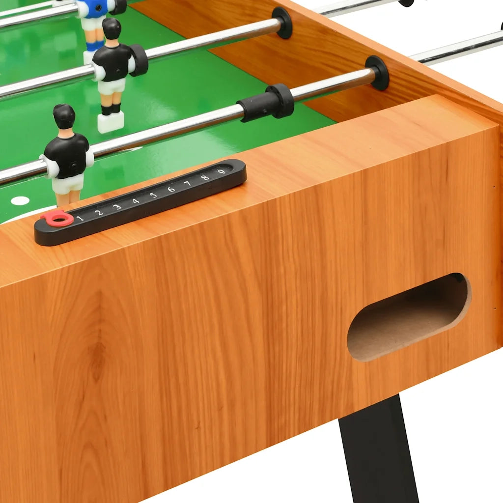 Calcio Balilla Pieghevole 121x61x80 cm Marrone Chiaro cod mxl 72764