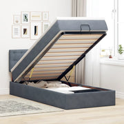 Struttura Letto Pouf con Materasso 90x190 cm in Velluto 3312735