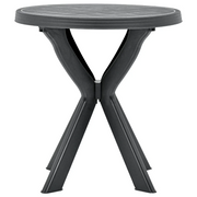Tavolino da Giardino | Tavolo da Bistrot Antracite ?70 cm in Plastica