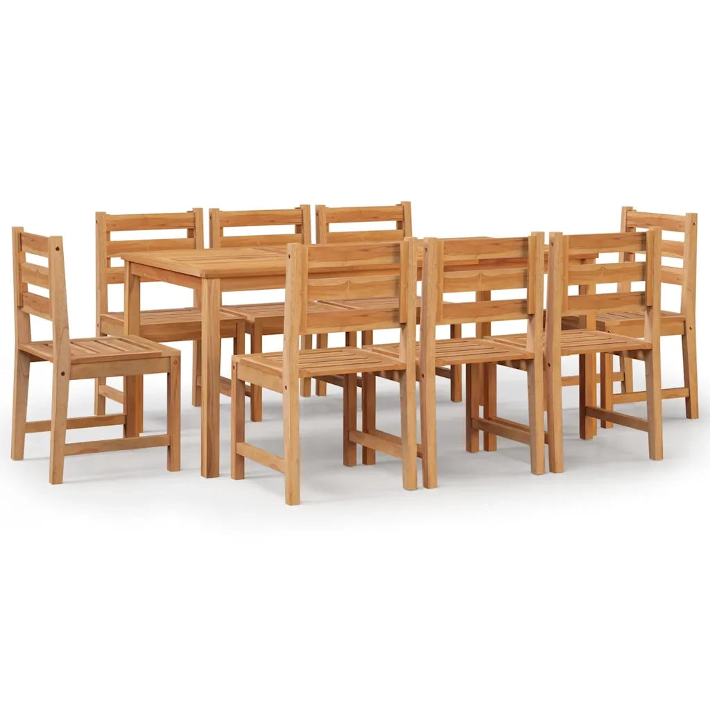 Set da Pranzo per Giardino 9 pz in Legno Massello di Teak 3157190
