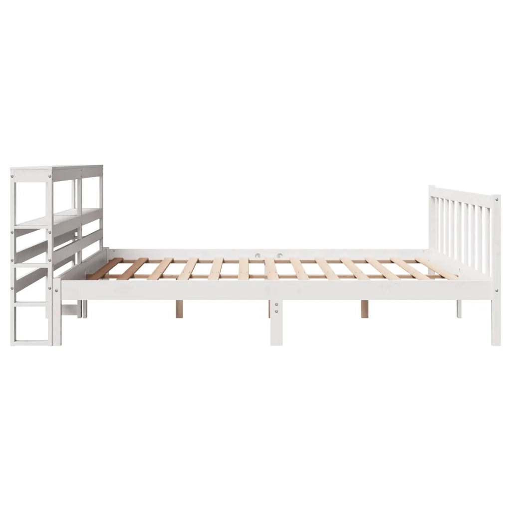 Letto senza Materasso Bianco 180x200 cm Legno Massello di Pino