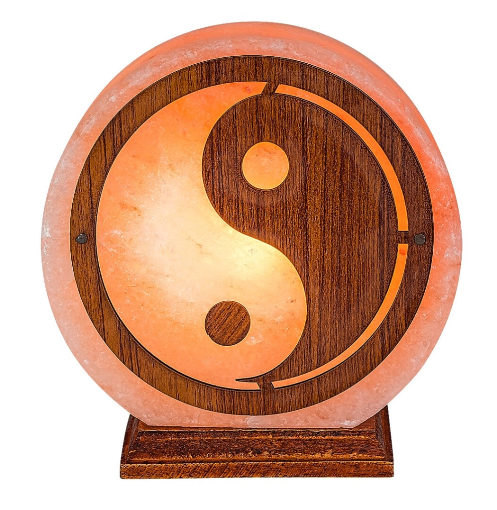 Lampada di sale Harmio E14 yin-yang arancio legno Rabalux