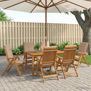 Set da pranzo da giardino 7 pezzi 7 pz Naturale 3434622