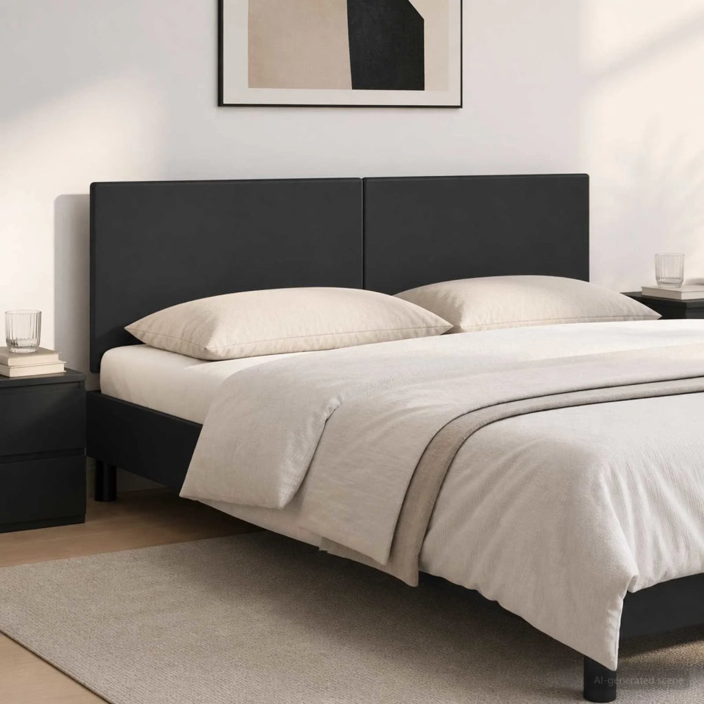 Testiera da Muro BREDA Nero Legno ingegnerizzato 897626