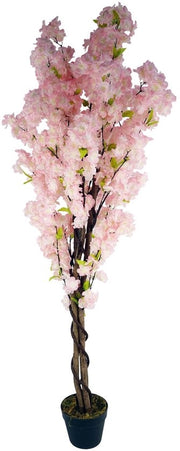 Albero di fiori artificiali realistici, rosa, 150 cm