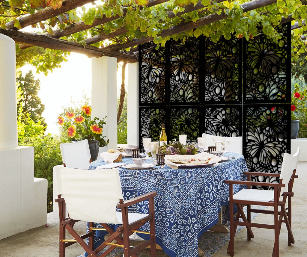 BUTTERFLY - Pannello in PVC traforato - Parasole Colore: nero, Misura: 73x148 cm