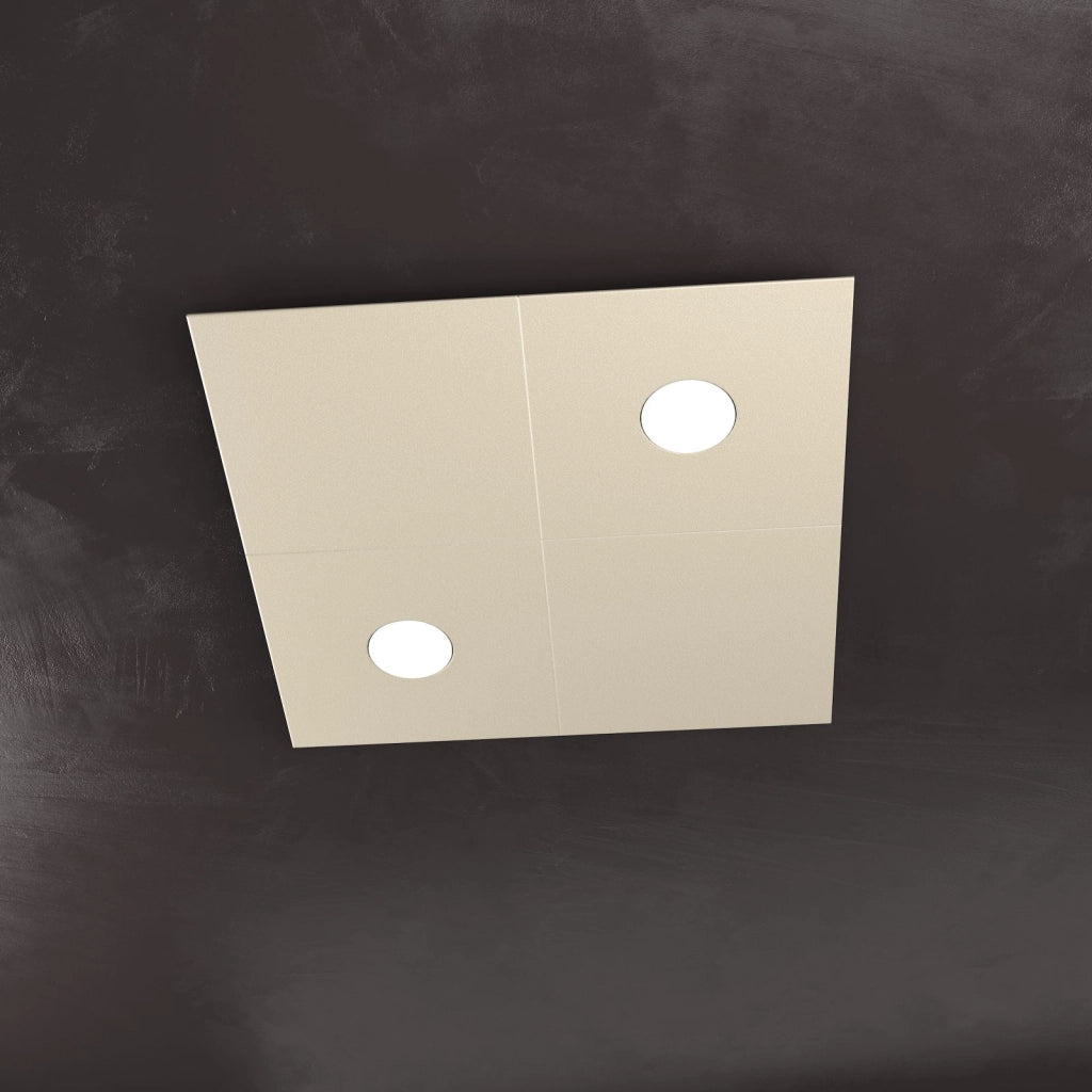 ECCENTRIC APPLIQUE-PLAFONIERA 2 LUCI + 2 DECORATIVO SABBIA 1156-2L2D-SA
