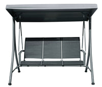 Dondolo da Giardino 200x175x125 cm in Ferro e Textilene Nero