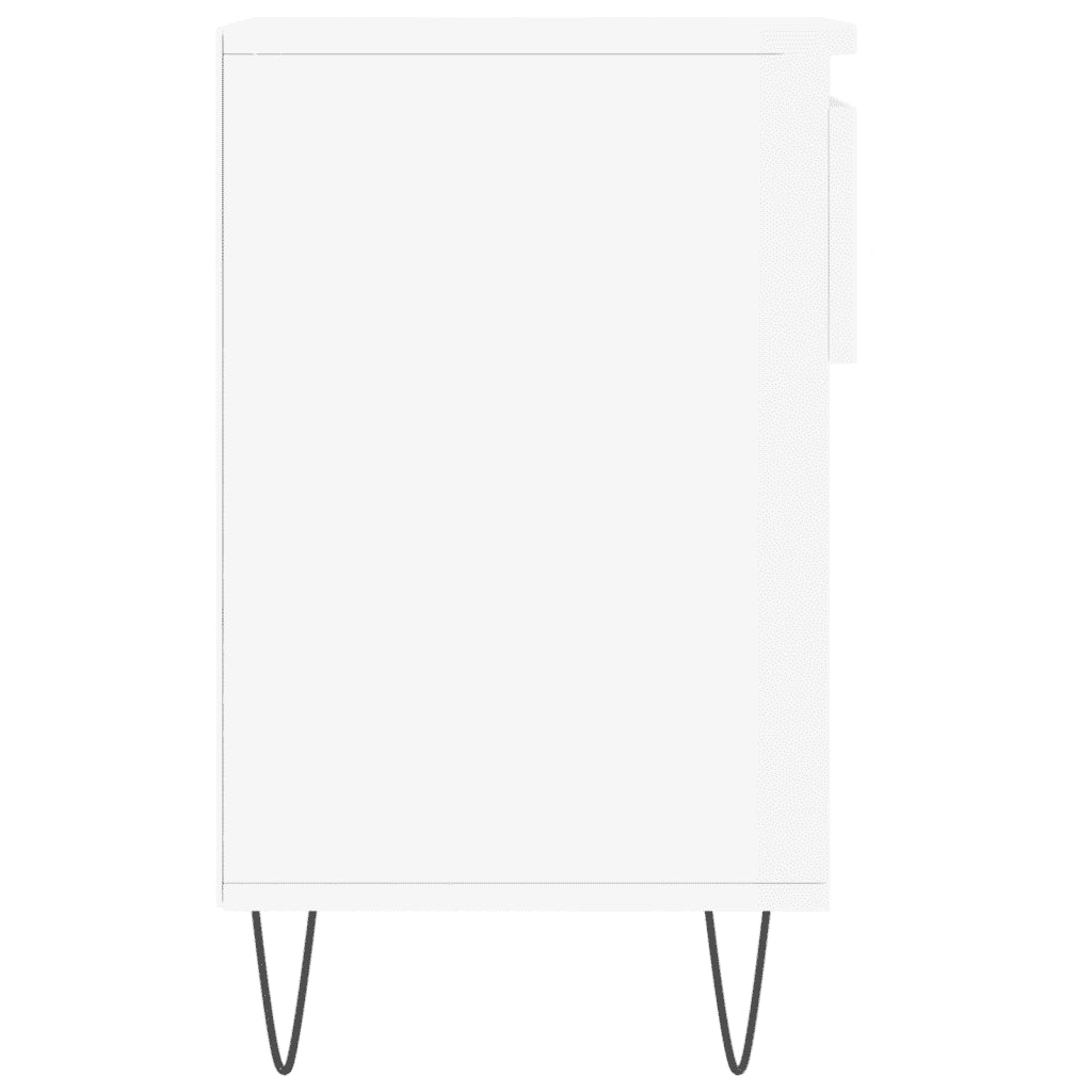 Scarpiera Bianco Lucido 102x36x60 cm in Legno Multistrato 831366
