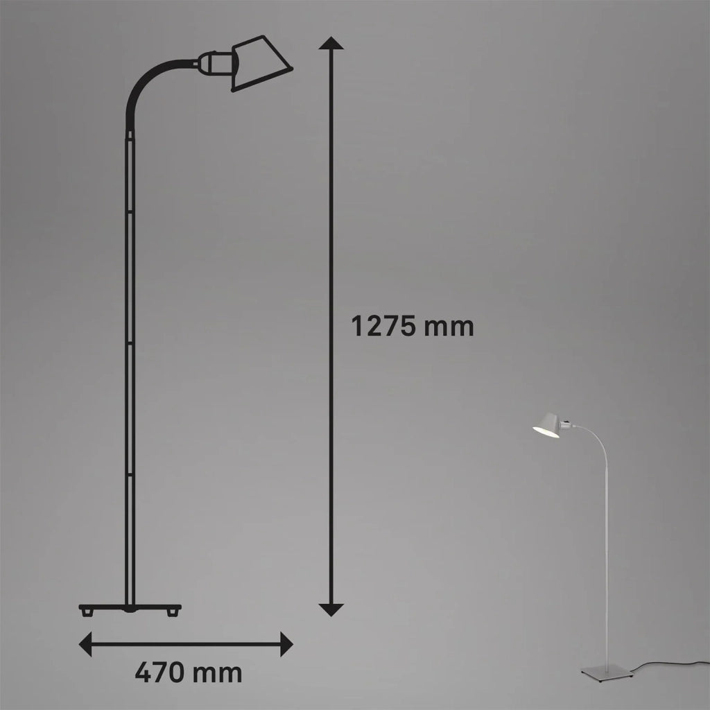 Piantana Nordico Brello Metallo Cromo Opaco 1 Luce E27