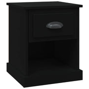 Comodino | Armadio da Notte | Mobiletto da notte Nero 39x39x47,5 cm in Legno Multistrato