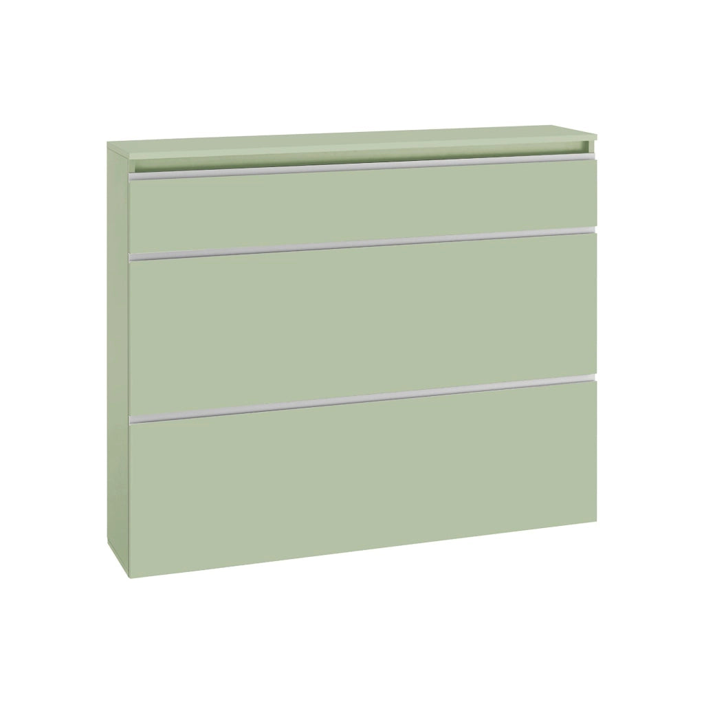 Mobile Portascarpe Marconi, Scarpiera 16 Paia Made in Italy, 120x26.5x108h cm Verde