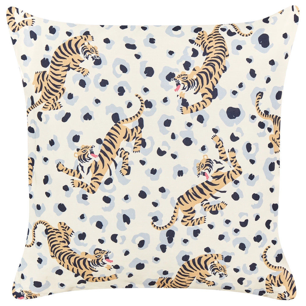 Set di 2 cuscini da giardino in poliestere multicolore 45 x 45 cm Cuscino da lancio quadrati con motivo a tigre dal design moderno