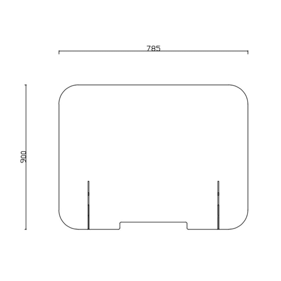 BARRIERA PROTETTIVA ANTICONTAGIO 78,5XH90CM