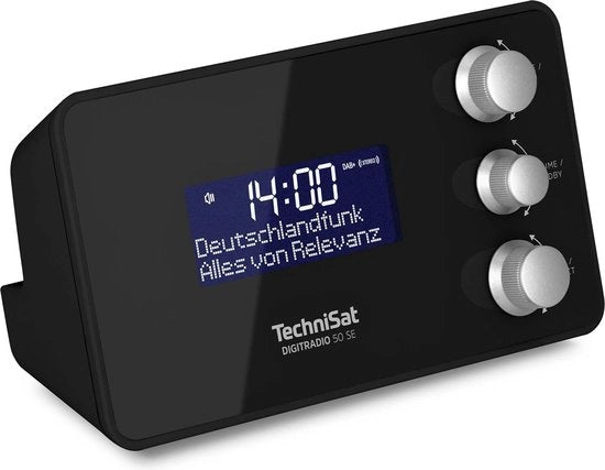 Alarme con ricevitore DAB+/FM, schermo regolabile e funzione sveglia - Nero La nuova generazione di sveglie radio - ricevitore DAB+/FM, 15W ingresso auricolare, caricatore USB, e altro!