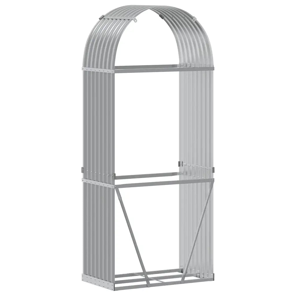 Portaceppi Grigio Chiaro 80x45x190 cm in Acciaio Zincato 364550
