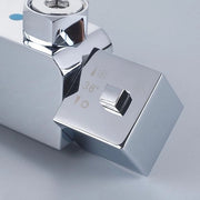 Maniglia per doccia a controllo di temperatura - Maniglia per doccia con maniglia - Maniglia per doccia in acciaio inox - Maniglia per doccia termostatica - Maniglia per doccia in ABS - Incluso anello di arresto e vite - Maniglia per doccia