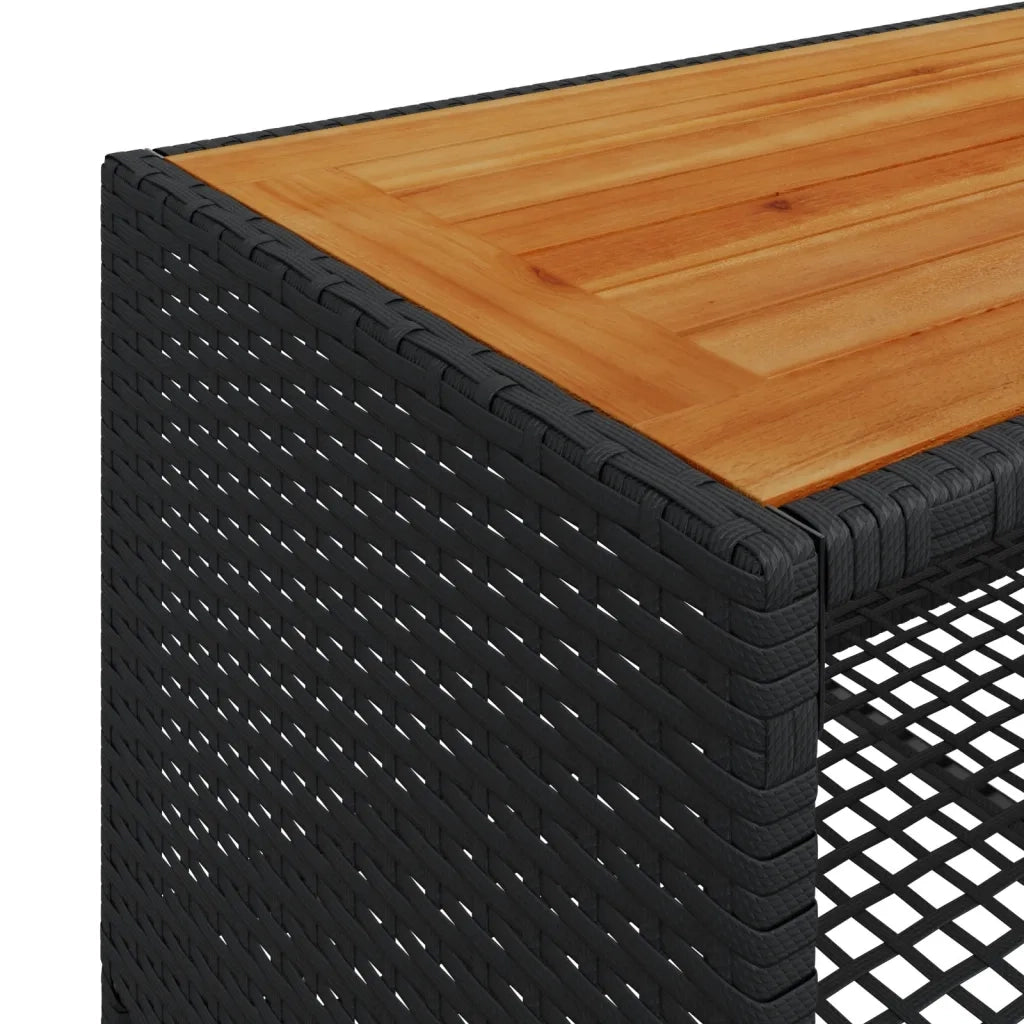 Set Divani da Giardino 4 pz con Cuscini Nero in Polyrattan
