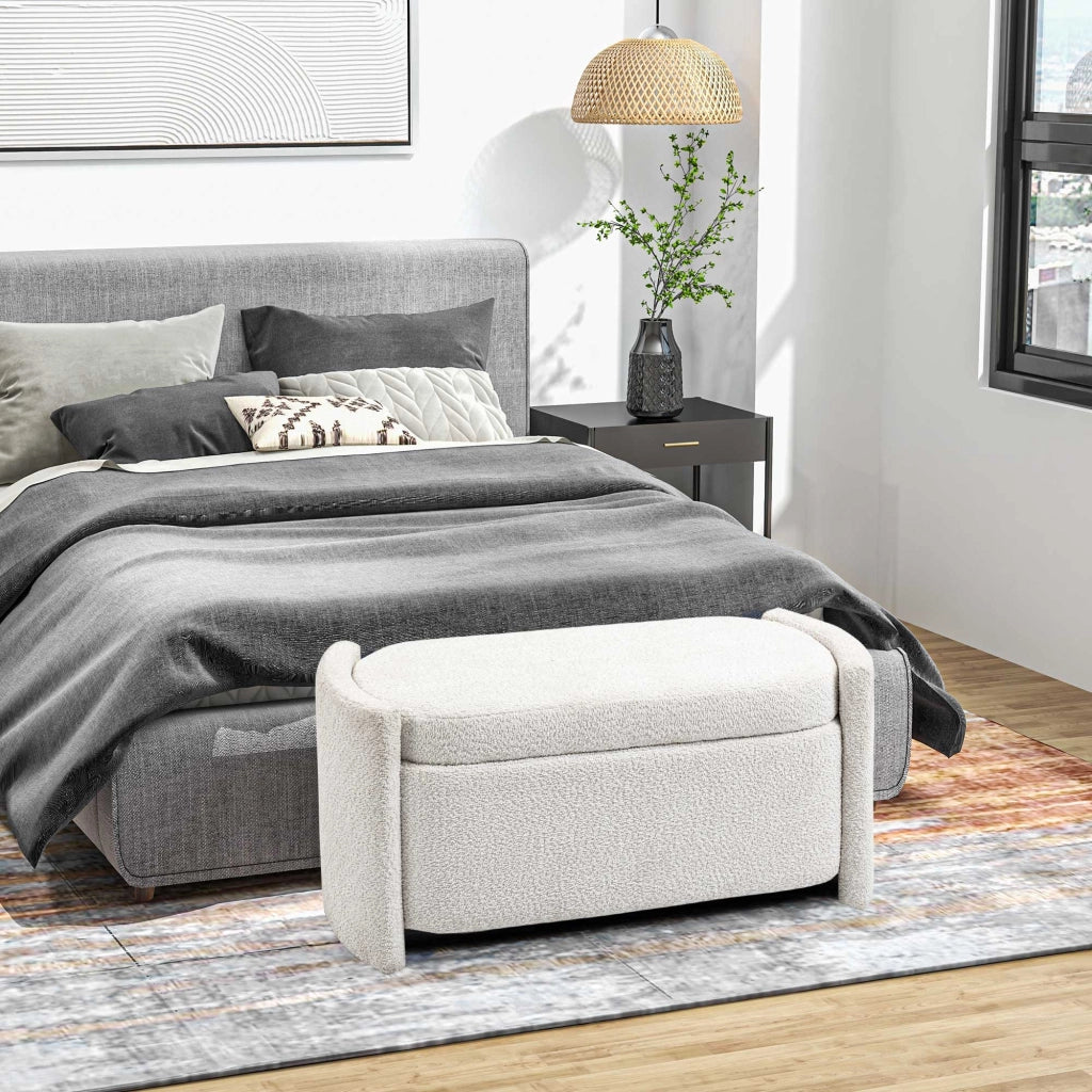 Panca per ingresso con cassetti e ripiani ¨C zephmum ¨C 105x44x45,5 cm