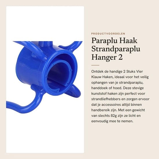 Parapluo per Parete 2 Pezzi - Materiale Plastico - Supporto per Ombrello da Spiaggia - Installazione Rapida - Adatto per Ombrelli 25-32 mm - Duraturo - Supporto per Ombrelli